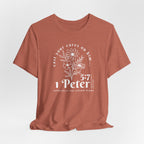 1 Peter 5:7 Homeschool Mom Edition T-Shirt