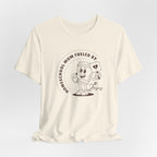 Homeschool Mom: Fueled by coffee (cup) and Jesus T-shirt