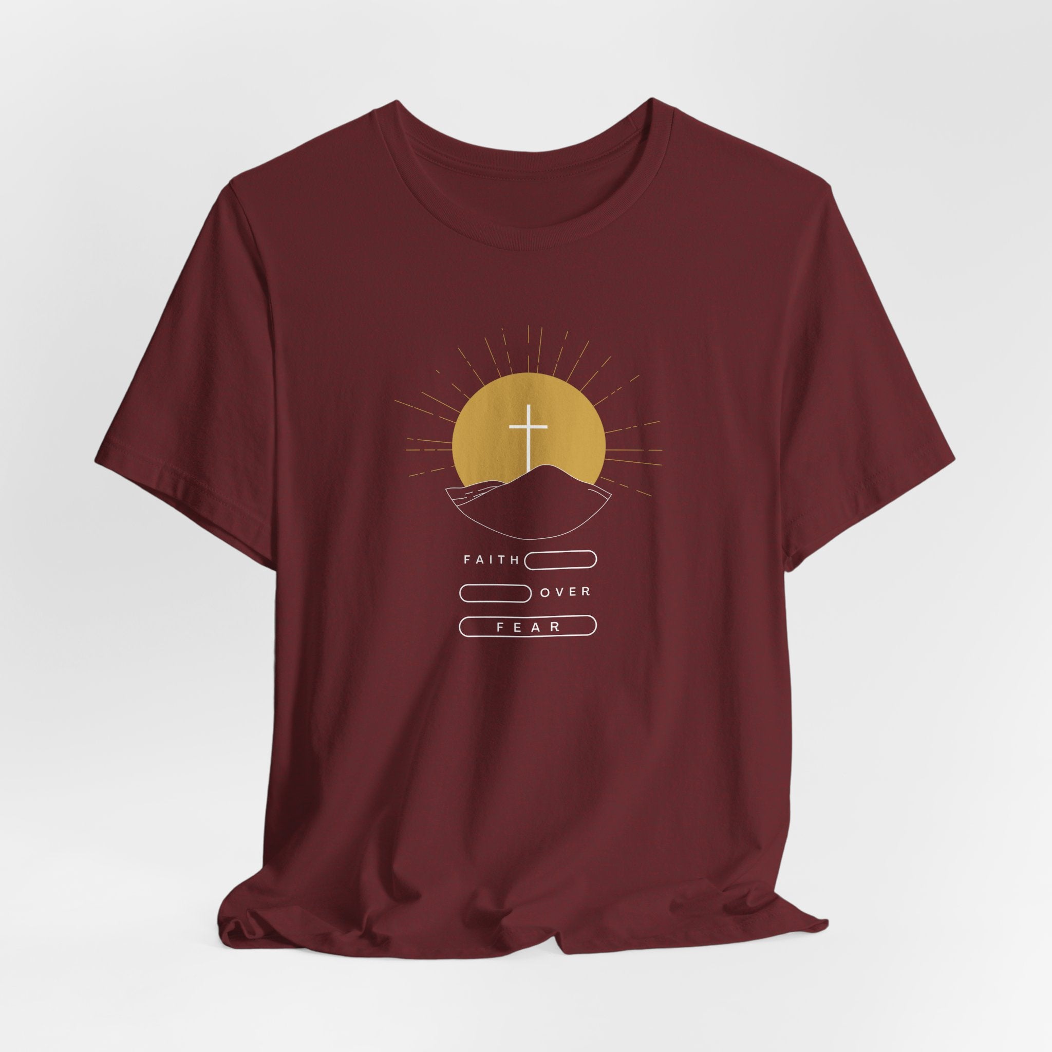 Faith Over Fear Mountain Sunrise T-shirt