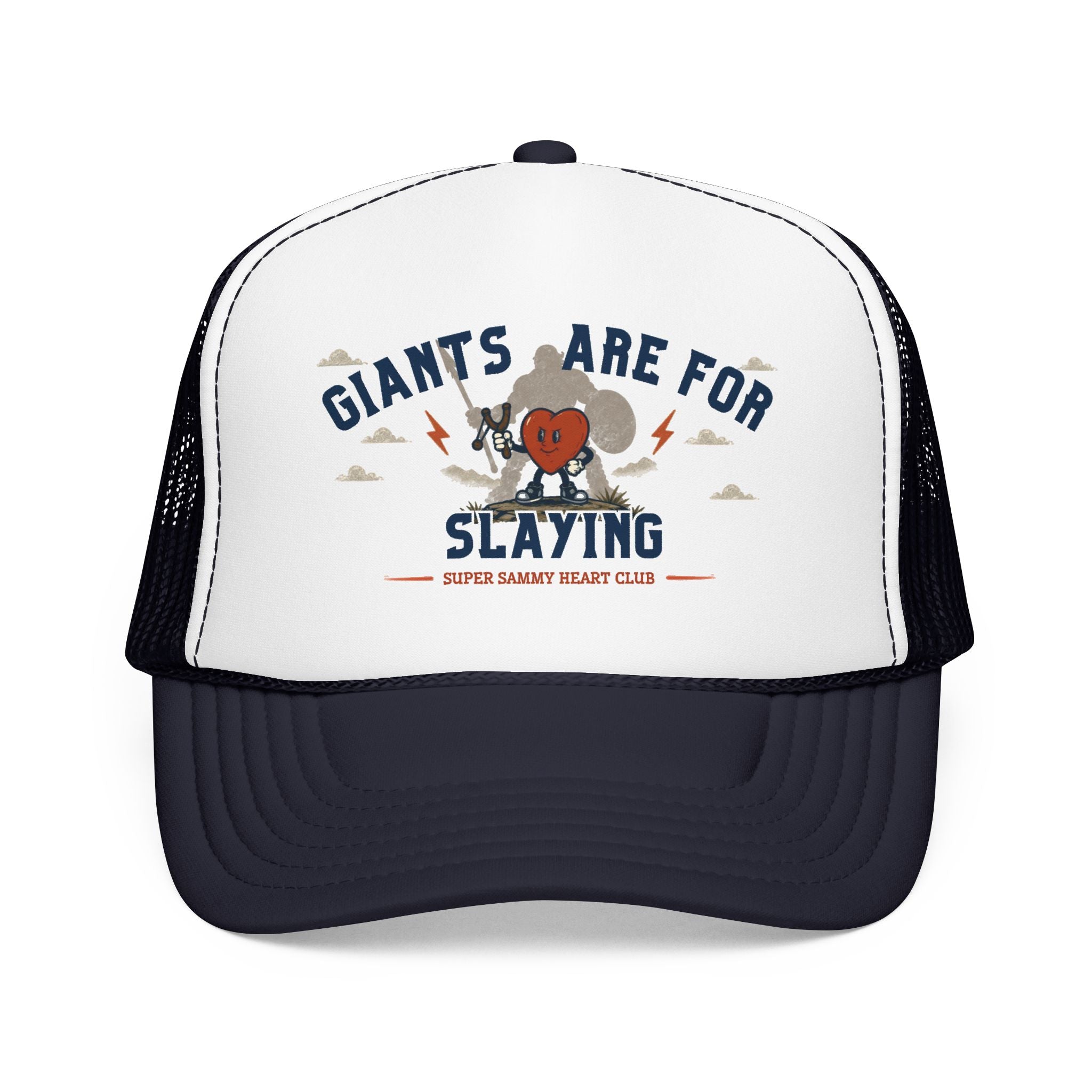 Super Sammy Heart Club - Giants are for Slaying Trucker Hat