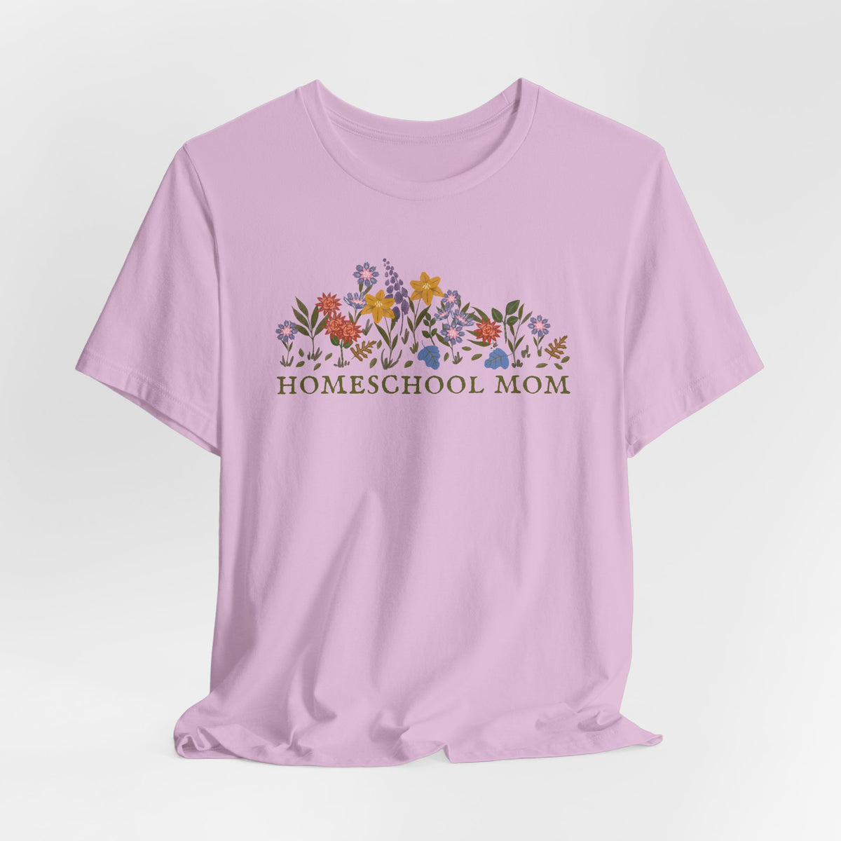 Homeschool Mom Floral Tshirt