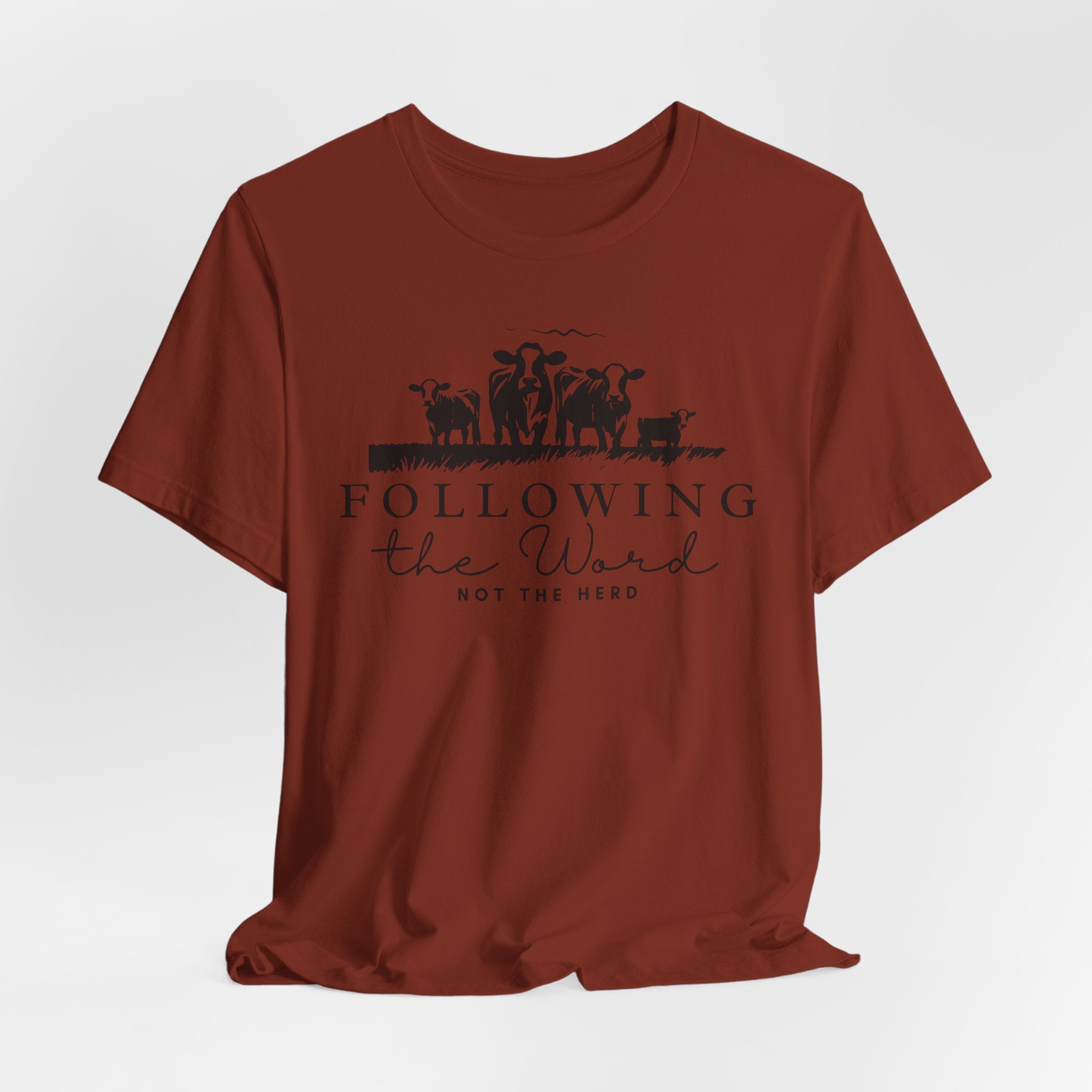 Following the Word, Not the Herd Cow T-shirt