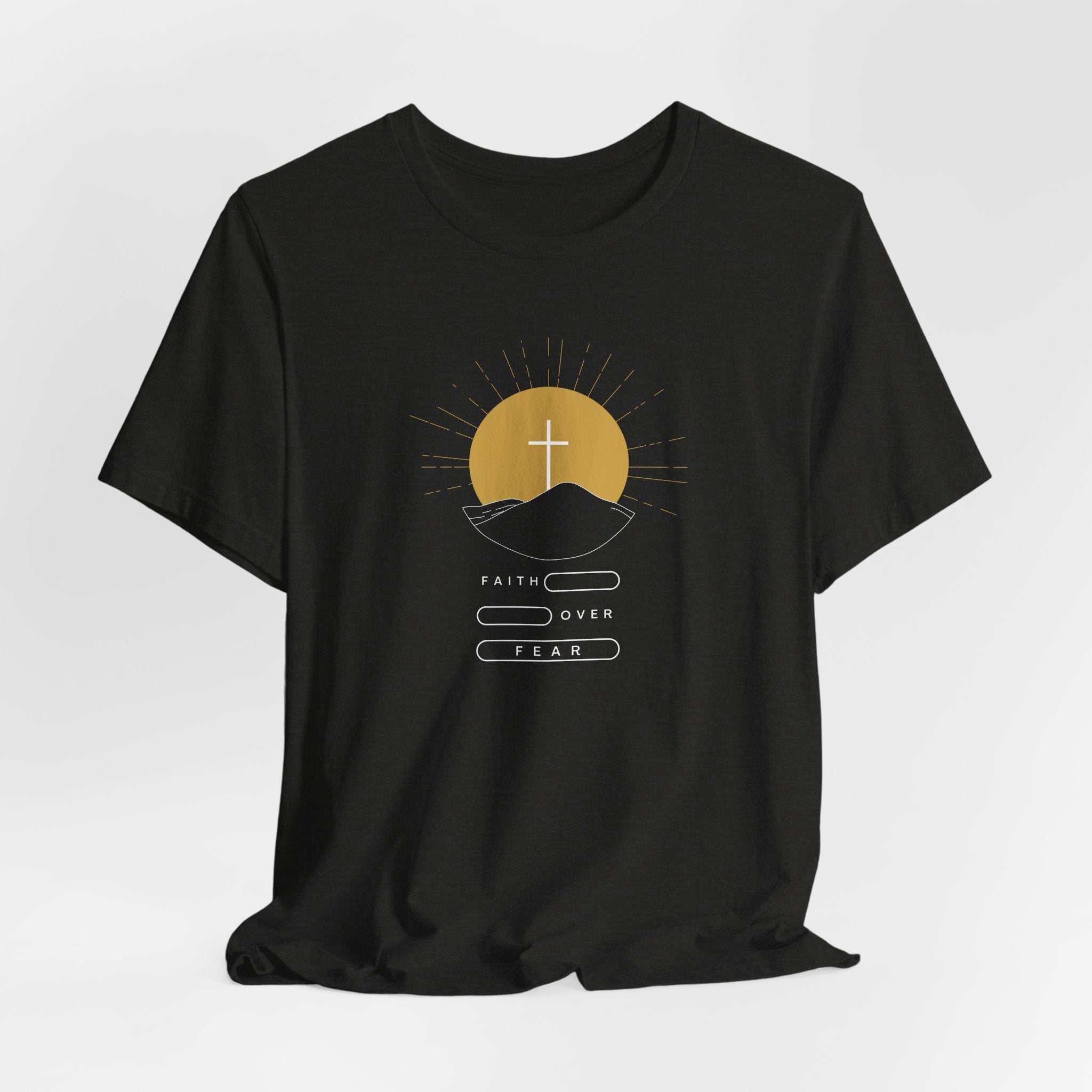 Faith Over Fear Mountain Sunrise T-shirt