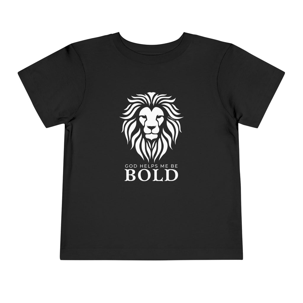 Toddler Tee — God Helps Me Be Bold Shirt