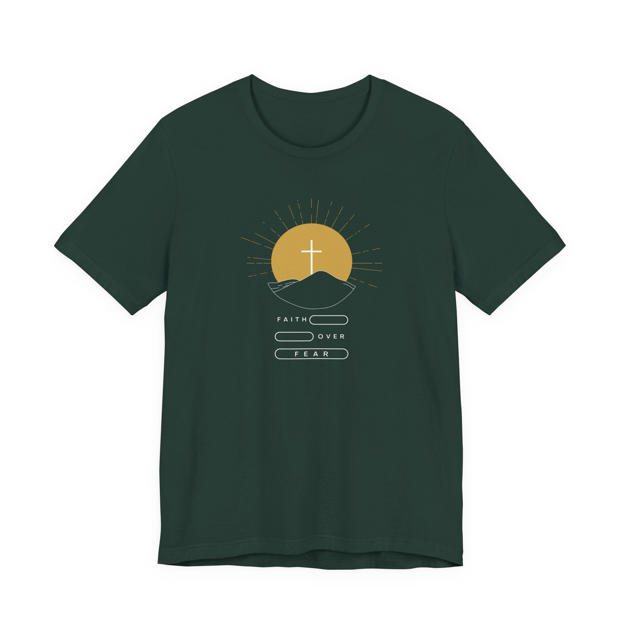 Faith Over Fear Mountain Sunrise Tshirt