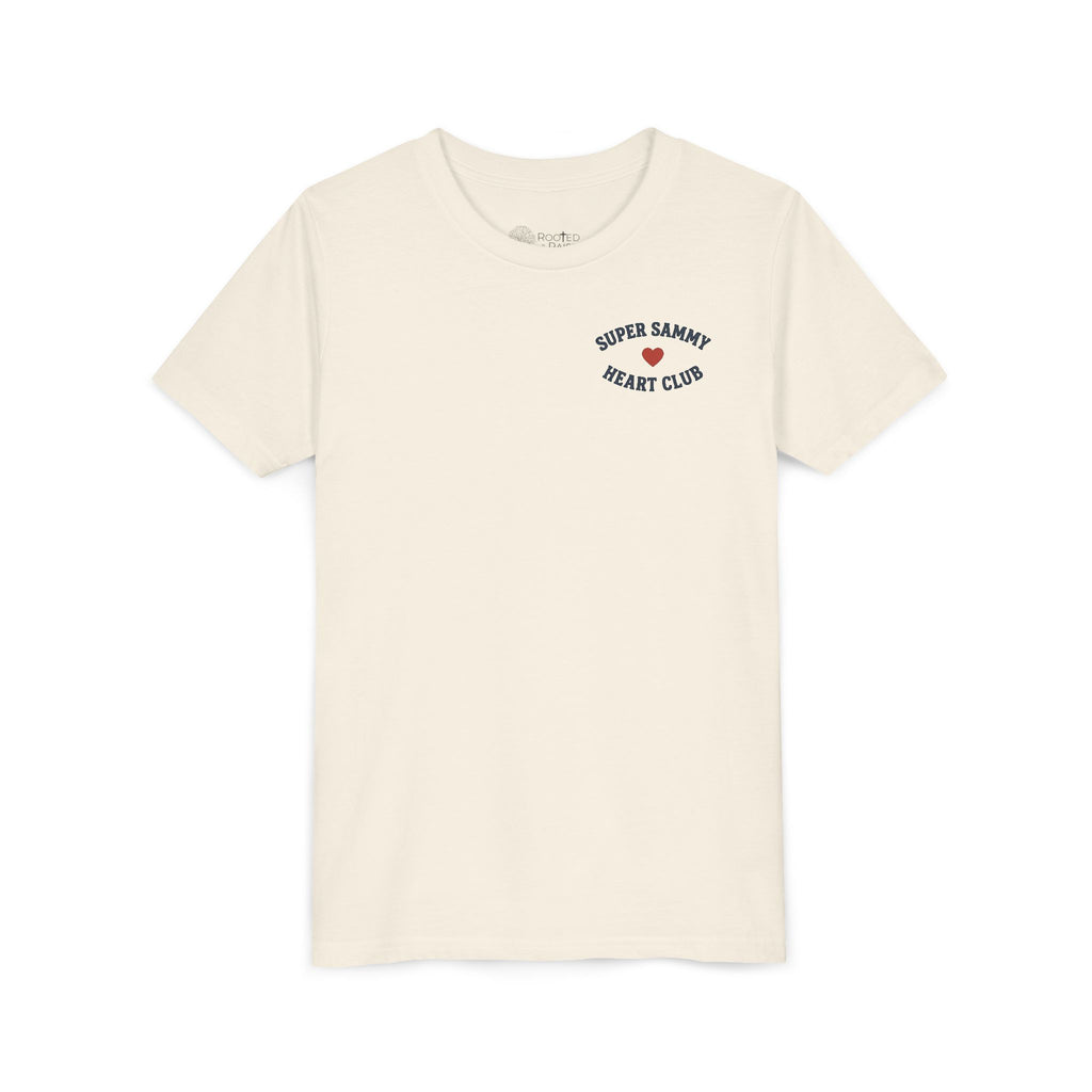 Youth Tee — "Super Sammy Heart Club" Giants Are For Slaying 1 Samuel 17:47