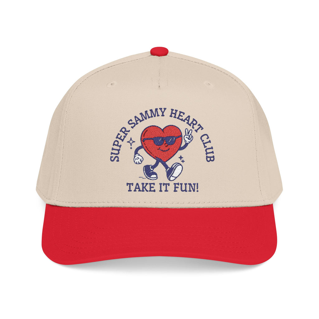 Super Sammy Heart Club - "Take it Fun!" Embroidered Baseball Cap