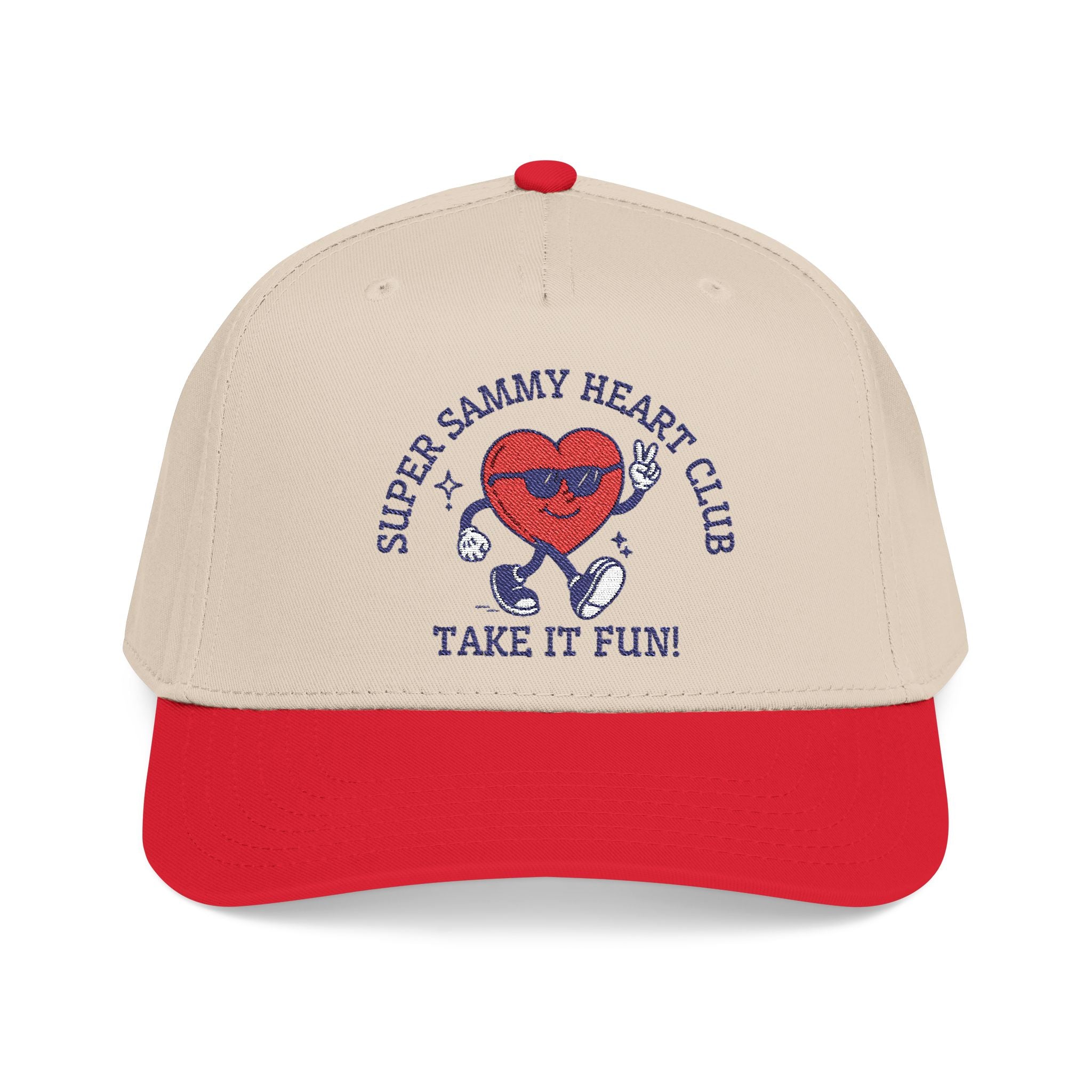Super Sammy Heart Club - "Take it Fun!" Embroidered Baseball Cap