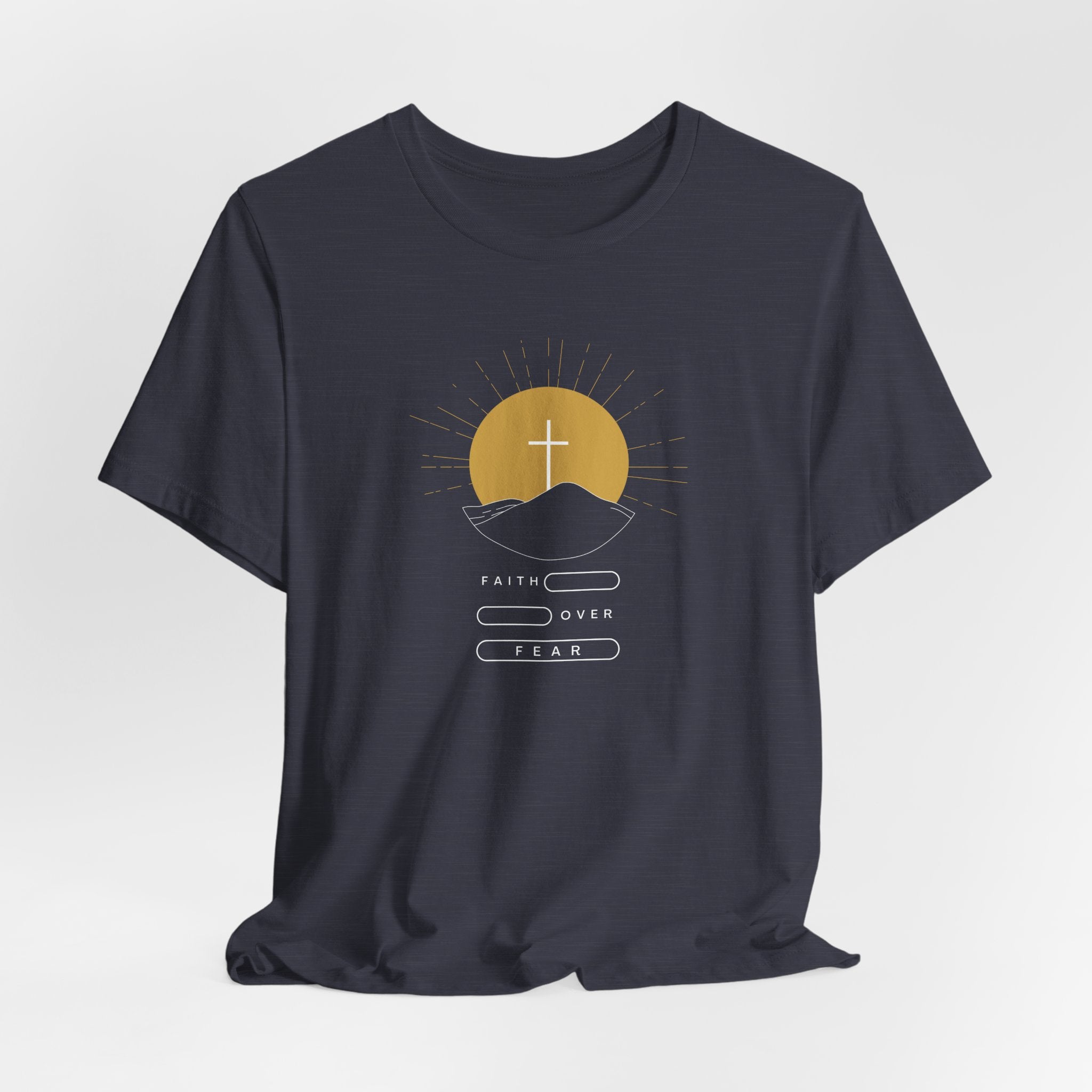 Faith Over Fear Mountain Sunrise T-shirt