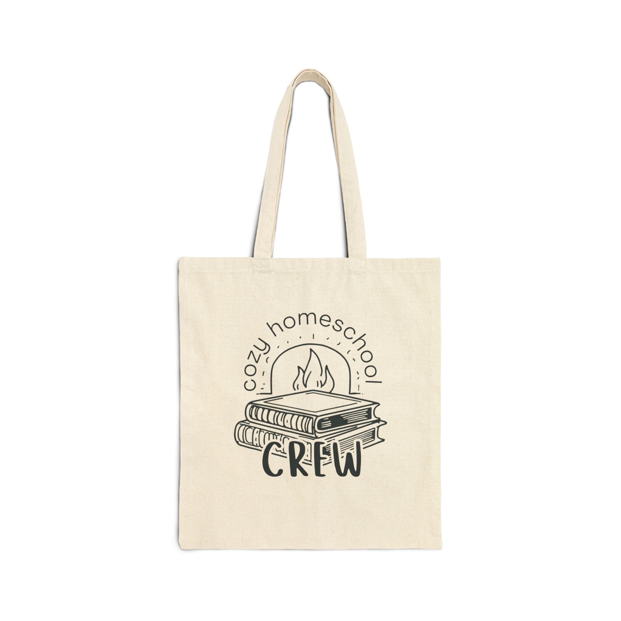 Cozy Homeschool Crew Cotton Canvas Tote Bag