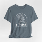 1 Peter 5:7 Homeschool Mom Edition T-Shirt