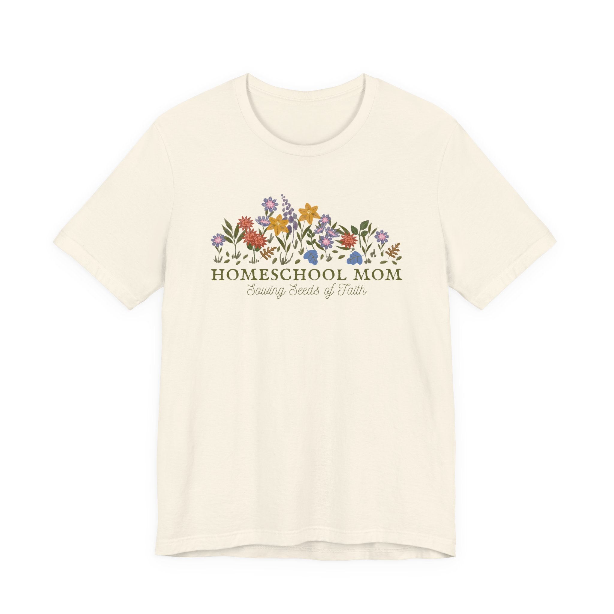Homeschool Mom Floral Tee - Sowing Seeds of Faith