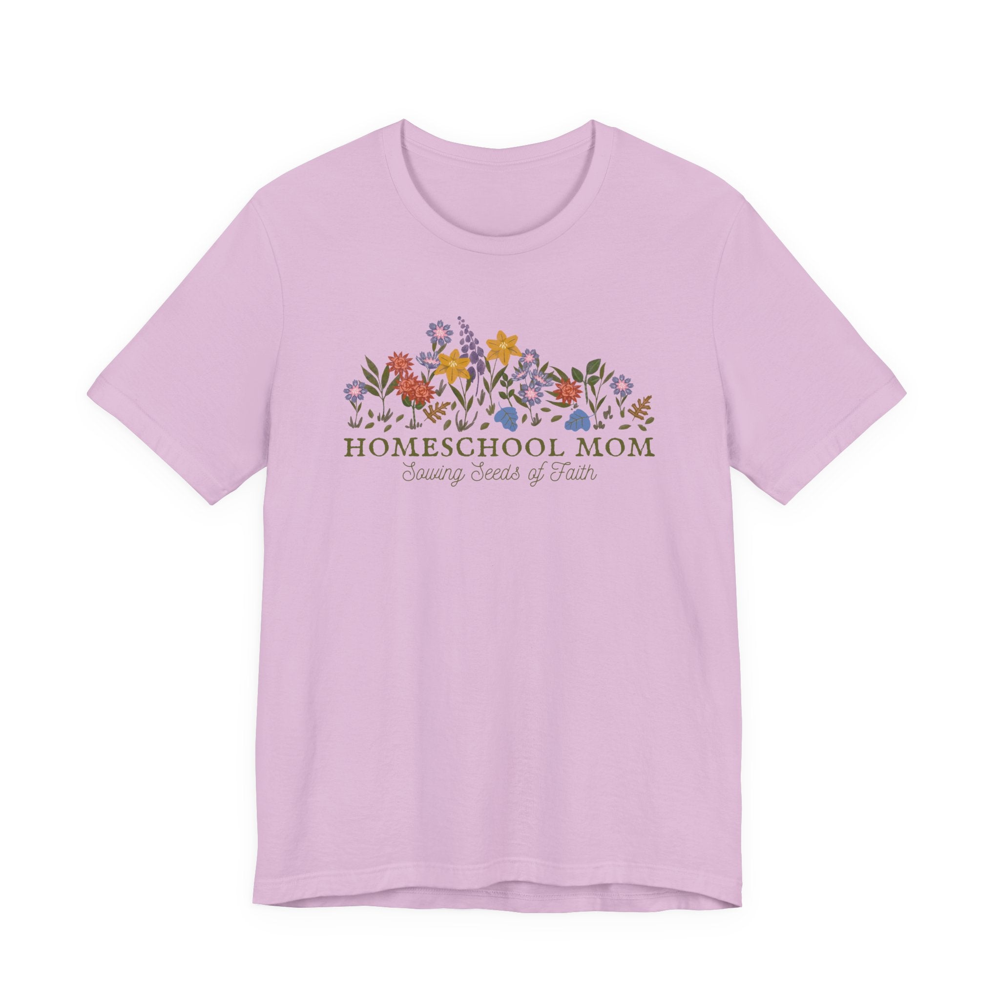 Homeschool Mom Floral Tee - Sowing Seeds of Faith