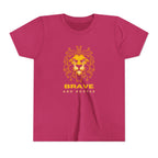 Youth Tee — Brave & Rooted Geometric Lion Shirt