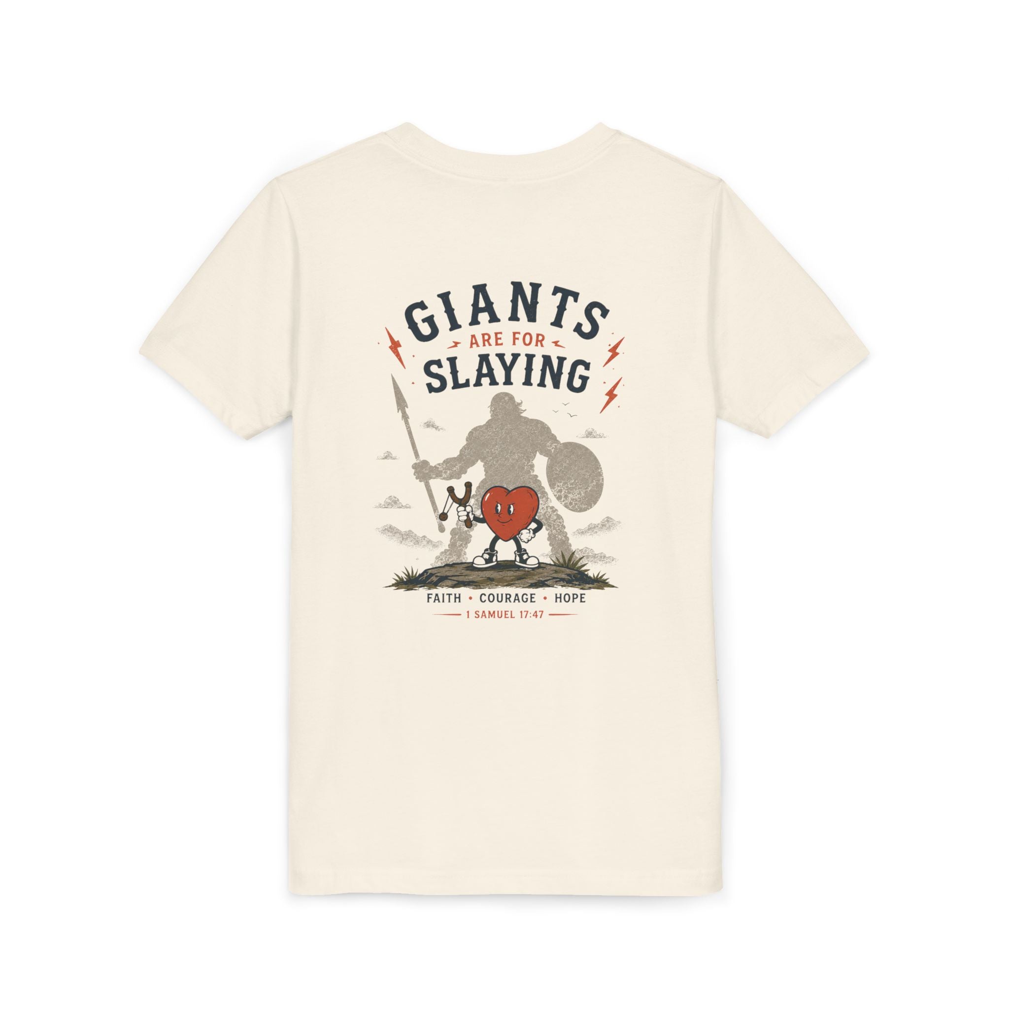 Youth Tee — "Super Sammy Heart Club" Giants Are For Slaying 1 Samuel 17:47