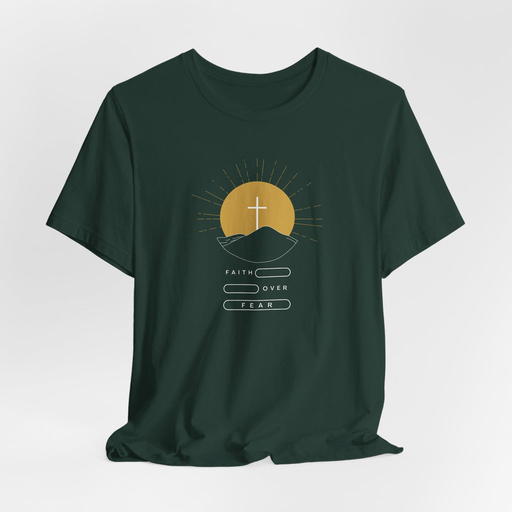 Faith Over Fear Mountain Sunrise T-shirt
