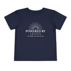 Toddler Tee — Powered by Jesus (and maybe one more snack) Shirt