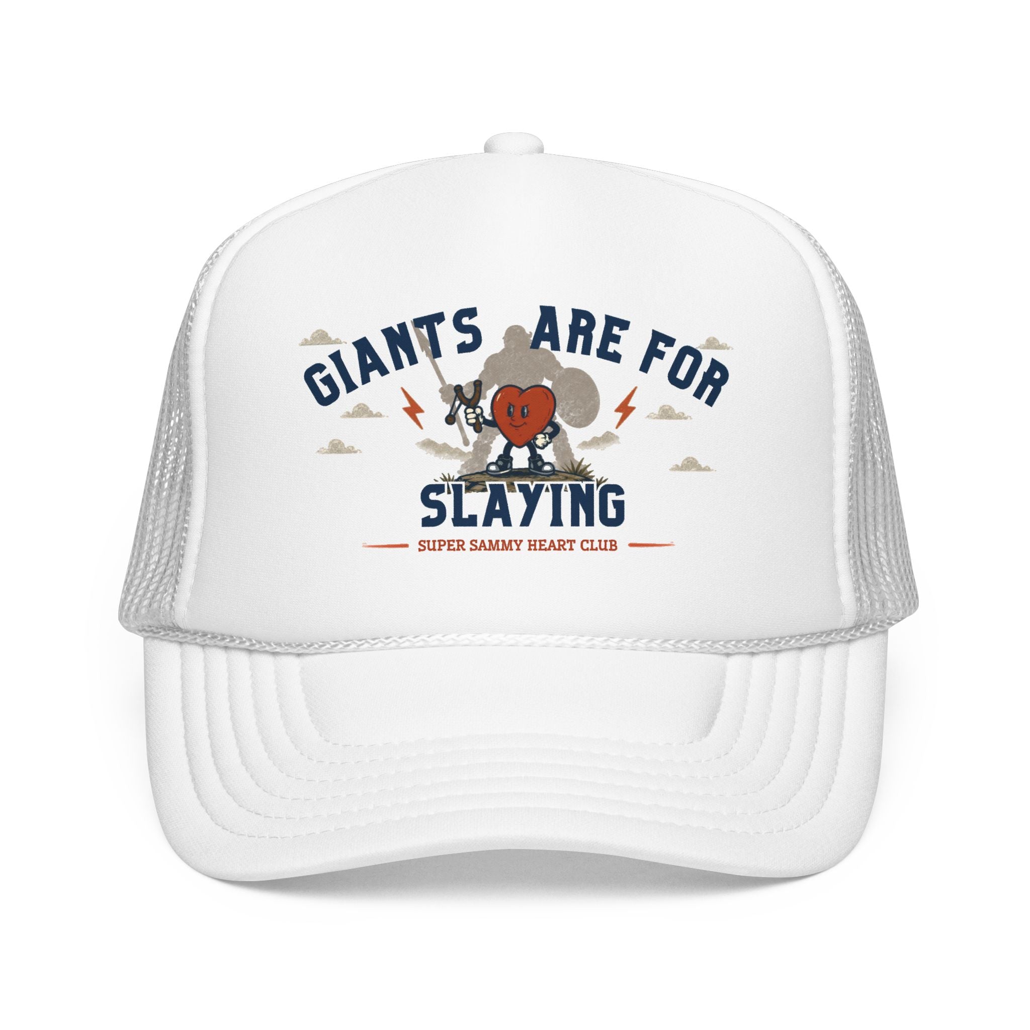 Super Sammy Heart Club - Giants are for Slaying Trucker Hat