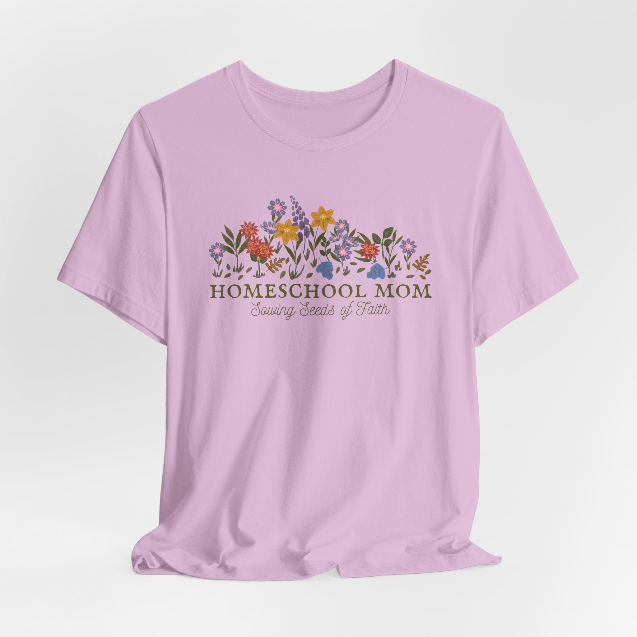 Homeschool Mom Floral - Sowing Seeds of Faith Tshirt