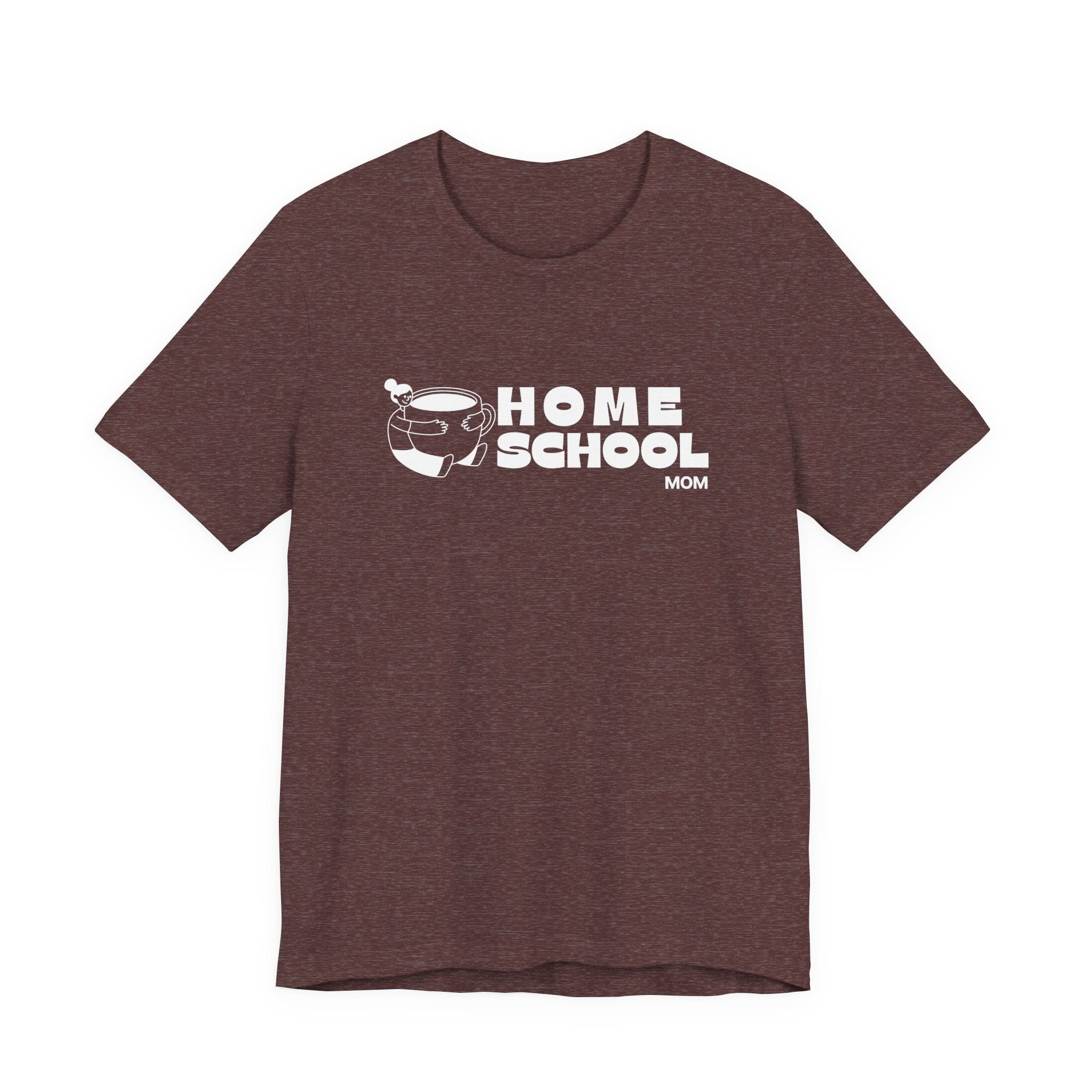 Homeschool Mom with Coffee Mug Tshirt