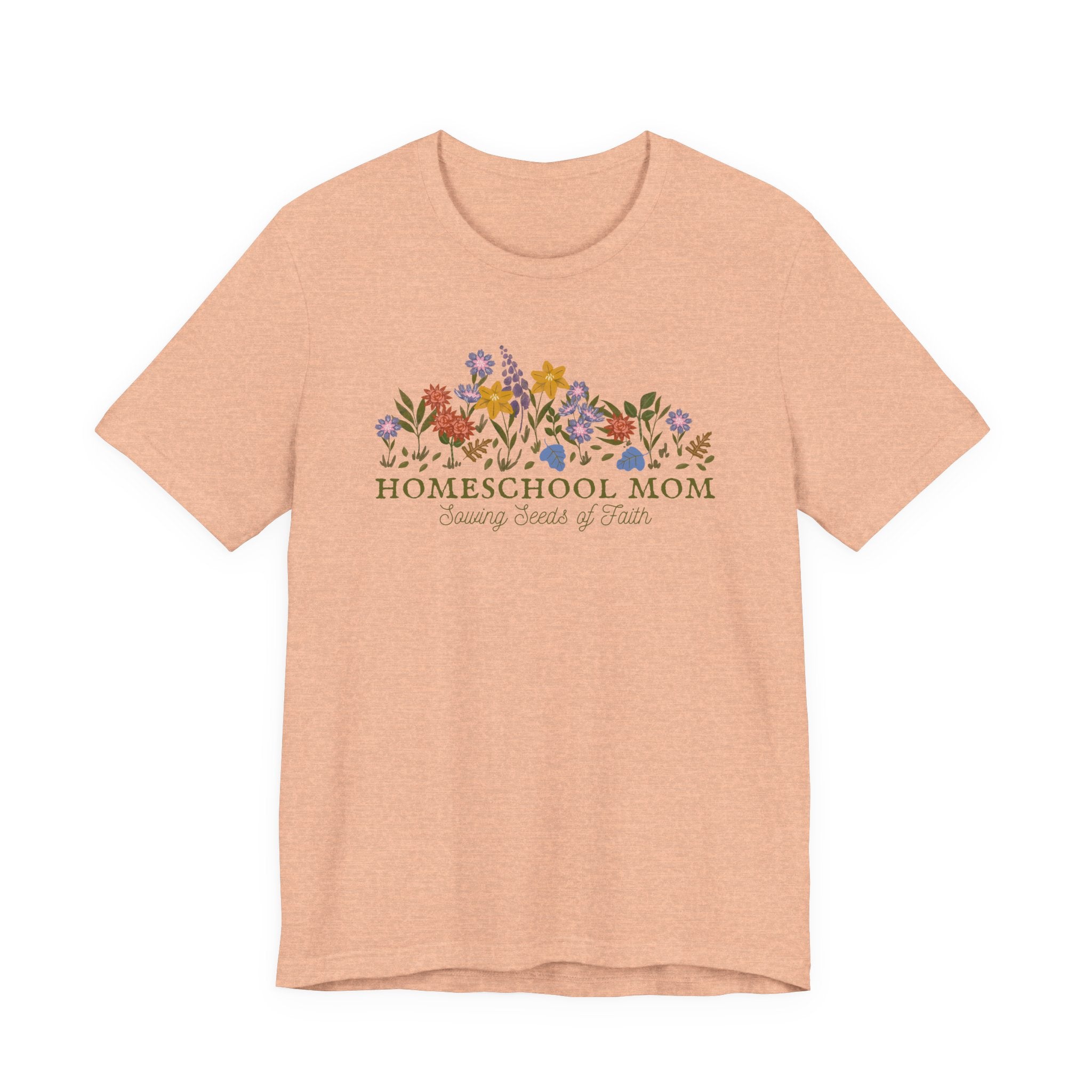 Homeschool Mom Floral Tee - Sowing Seeds of Faith
