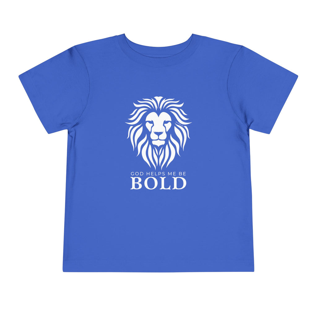 Toddler Tee — God Helps Me Be Bold Shirt