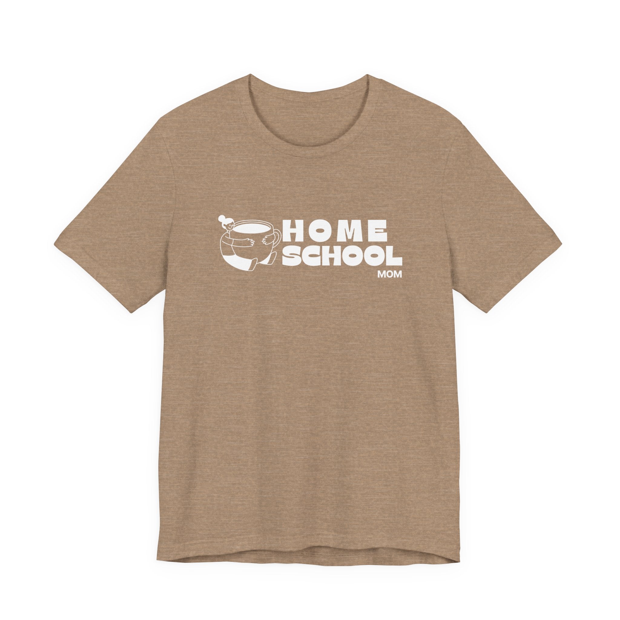 Homeschool Mom with Coffee Mug Tshirt