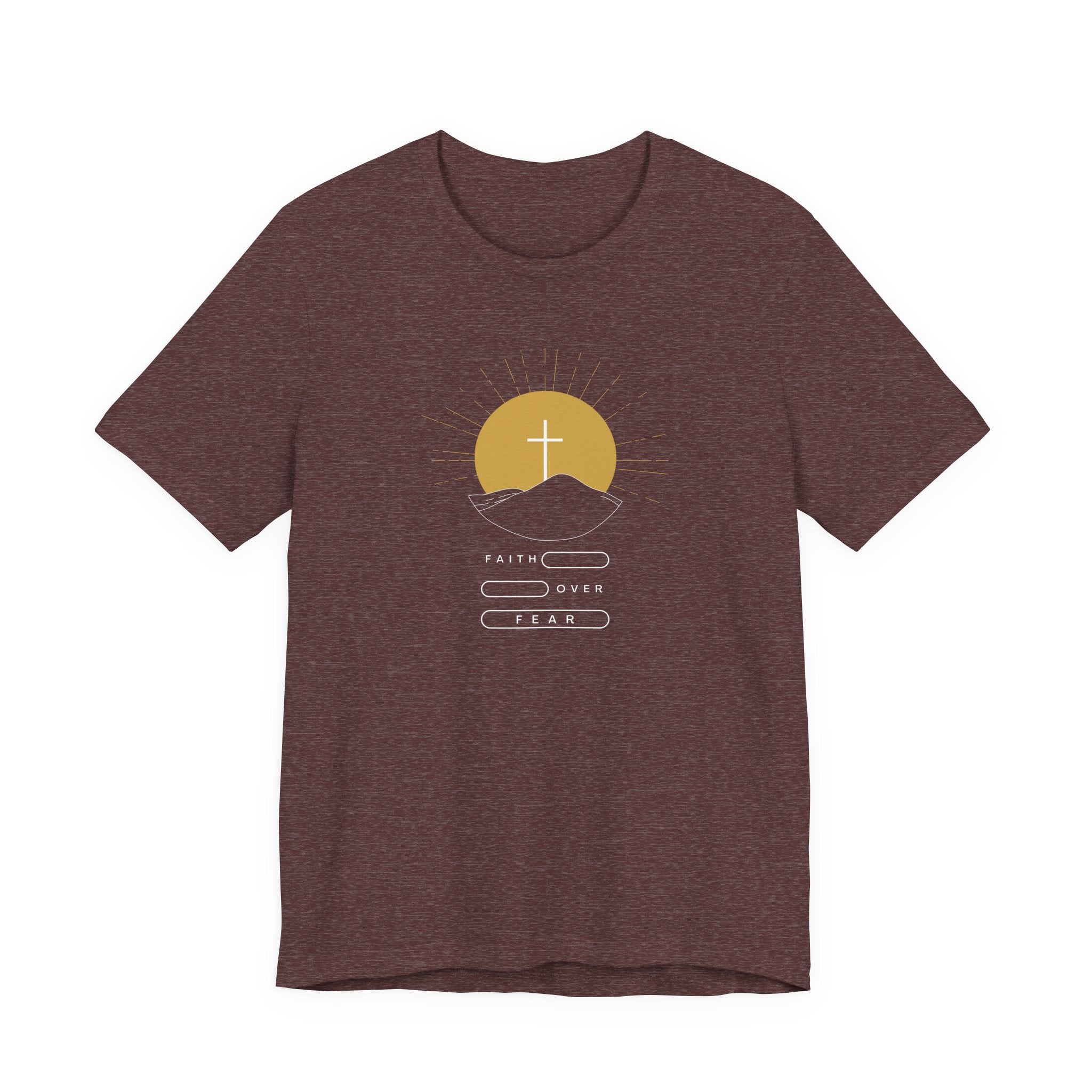 Faith Over Fear Mountain Sunrise Tshirt