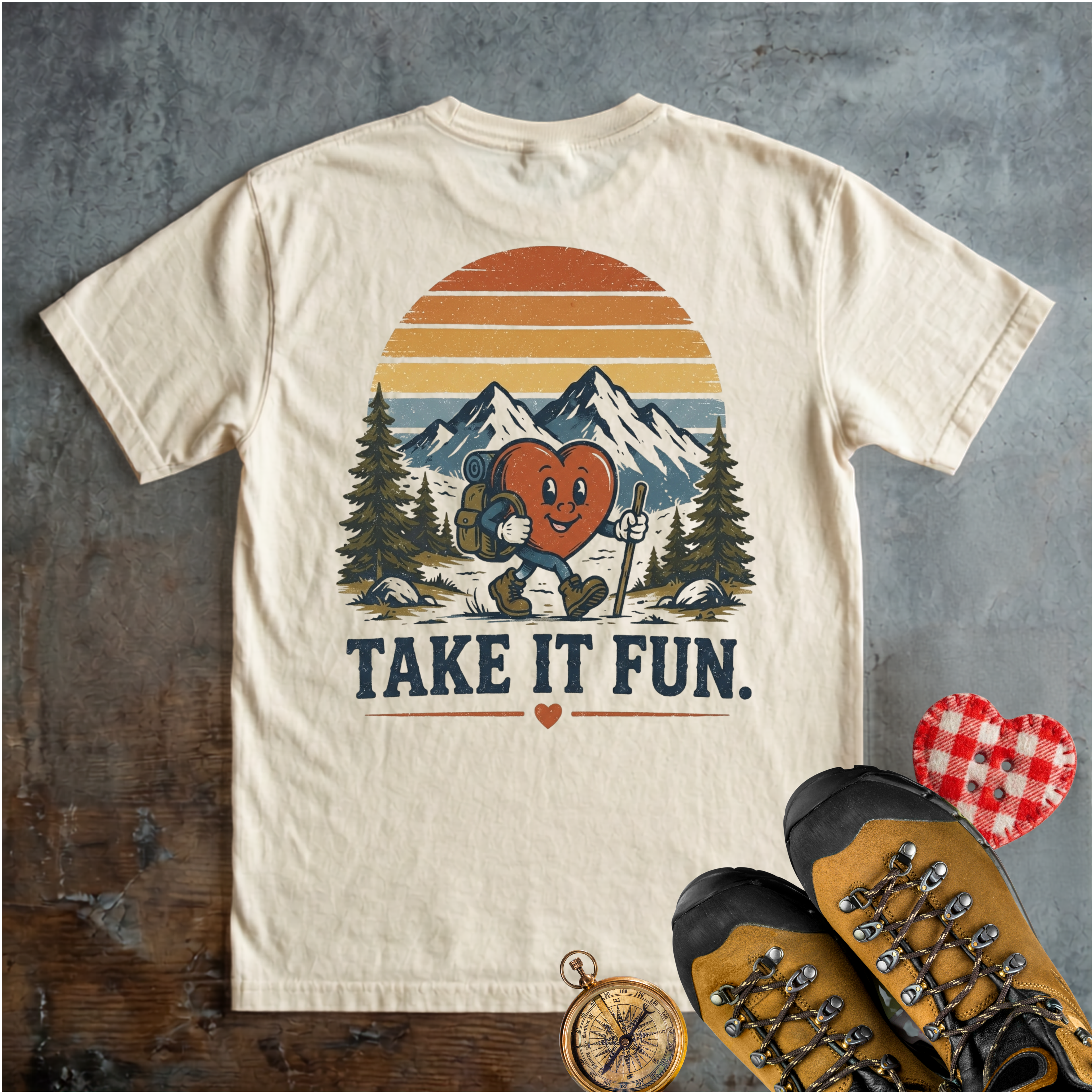 Super Sammy Heart Club - Take it fun Comfort Colors T-shirt